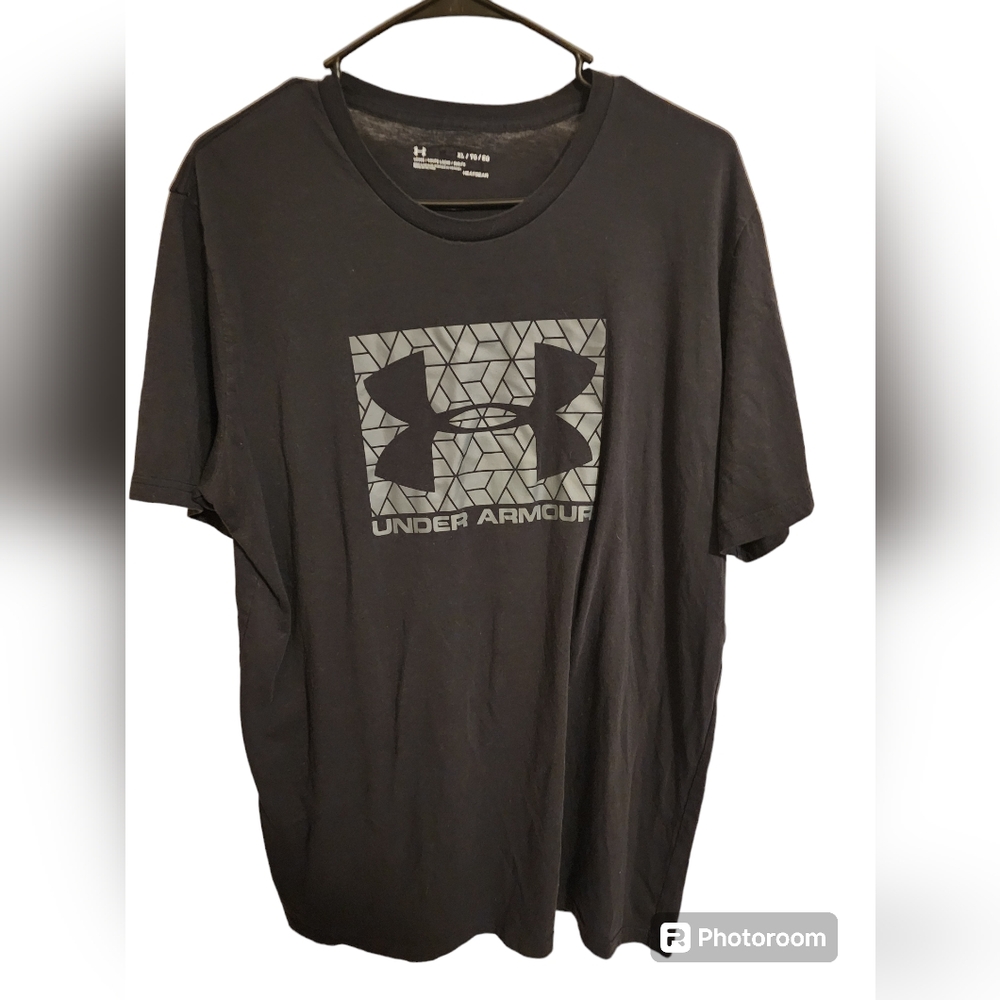 Under Armour Loose Coupe Black T-Shirt Crew Neck Short Sleeves Men's Size XL